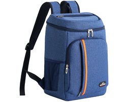 Geïsoleerde picknickrugzak - Waterdichte en verkoelende rugzak met grote inhoud - 23 l - Lekvrije picknicktas - Geschikt voor kamperen, picknicks, barbecues, reizen en buitenactiviteiten - Klassieke stijl - Lichtcyaan