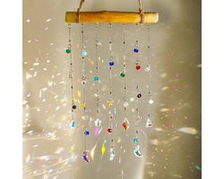 Gekleurde Glas Suncatcher - Zonnevanger - Raam Hanger - Zonnehanger - Woondecoratie - Raam Hanger - Regenboogeffect Raamdecoratie - Wanddecoratie - Cadeau - 6,3 Inch - Op Ramen, Deuren of Muren