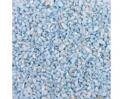 Gekleurde Steentjes 4-6mm - Granulaat - LICHT BLAUW - Bodembedekking voor Bloempotten en Plantenbakken - 1KG