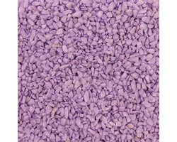 Gekleurde Steentjes 4-6mm - Granulaat - LILA - Bodembedekking voor Bloempotten en Plantenbakken - 1KG