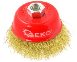 GEKO Koperen borstel - 75 mm - M14 draad - Voor metaalreiniging - Max 12.500 rpm
