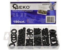 GEKO Rubberen doorvoertules set - 180 stuks - Diverse maten - Bescherming kabels