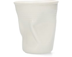 Gekreukelde Beker – Keramische Mok met Gedeukte Look, Grappige Design Koffiebeker voor Thuis of op Kantoor