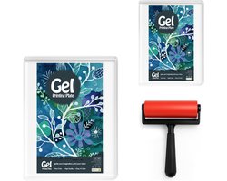 Gel Print Platen - Kunst Platen - Kaarten Maken - Inclusief Roller - 5x7 en 8x10 Inch - Transparant