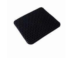 Gel Zitkussen - Gelkussen - Orthopedisch Zitkussen - Met Anti-Slip Overtrek - Met Innovatieve Honingraatconstructie - Gelkussen voor Auto, Kantoor en Rolstoel - Zwart