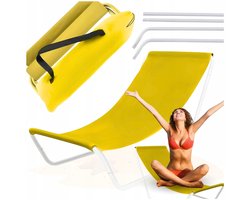 Gele klapstoel voor strand, tuin en terras - Lichtgewicht & Draagbaar