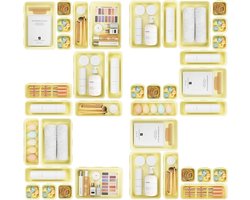 Gele lade organizer lade, bureaulade organisatiesysteem kantooraccessoires gereedschapskist, keuken organizer keuken koelkast, kaptafel make-up organizer cosmetica