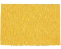 Gele Placemat - Set van twee placemats geel - 100% katoen