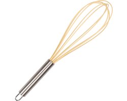 Gele siliconen garde - 30 cm - Keukengerei / keukengereedschap gardes