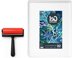 Gelprint Platen - Drukplaten - Kunst Maken - Inclusief Roller - 2 Maten Set - Transparant