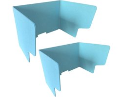 Geluidsabsorberende Bureauschermen - Akoestische Scheidingswanden - Privacy Creëren - Draagbaar Vrijstaand Ontwerp - 100 cm - Blauw