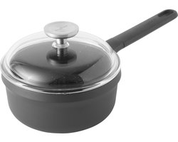 GEM Steelpan met deksel - Ø 18cm - Zwart - PFAS-vrij