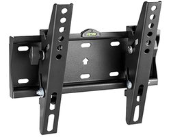 Gembird Kantelbare TV Wandbeugel – Voor 23–42 Inch TV’s, VESA 75x75 tot 200x200, Heavy-Duty Staal, ±12° Kantelbaar, Laag Profiel, Inclusief Waterpas en Bevestigingsmateriaal