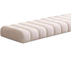 Generisch Bankauflage Bankkissen 120x40 100x40 80x40 160x40 40x40 4.5cm Dick Sitzkissen Bank Indoor Outdoor Abnehmbarem rutschfeste Sitzauflage Bank Fensterbank Gartenmöbel,A White,45x160cm