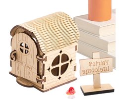 Generisch Sprooktuinhuisjes, knutselset voor houtbouwwerkzaamheden, mini-huis, bouwdoos, voor feestdagen, evenementen, feest, thuis, bureau, kinderen, meisjes
