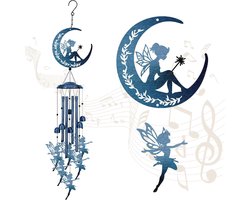 Genius Moon Wind Chime voor Buiten - Herdenkings Windchimes - Sympathie Geschenken voor Tuin - Patios - Balkon - Strand Decoratie 89cm
