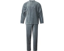 Gentlemen - warm heren huispak 114302 - fleece loungepak - groen - maat L