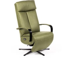 Genua Relaxfauteuil Elektrisch Verstelbaar met Accu - Optimaal Zitcomfort - Nosagvering voor extra Ontspanning - Relax Fauteuil - Relaxstoel met Armleuning - Moss