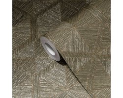GEOMETRISCH BEHANG | Grafisch - bruin - A.S. Création My Home My Spa