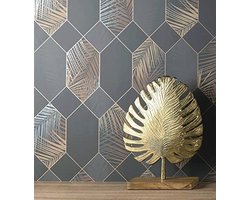 Geometrisch Wasbaar Behang met Tropische Bladeren voor Woonkamer en Slaapkamer