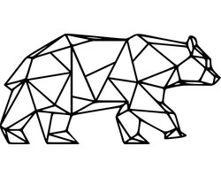 Geometrische beer -- Interieur Interior Wooninrichting Laser Muurdecoratie Living Keuken Woonkamer Hout Zwart Wand Kader Muur Interieur Bureau Art Abstract Animal Dier Cadeau Geschenk Zwarte Beer Bear Boar Wild Jachtseizoen Zoo Uniek Modern Pinterest