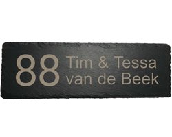 Gepersonaliseerd naamplaatje- naambordjes- leisteen- eigenontwerp afmeting: 30 x 10 cm