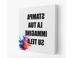 Gepersonaliseerde canvas canvas - fotodruk, cadeau-idee, frameloze wandposter, kies uw foto om af te drukken op katoenen canvas, 50 x 50 vierkant, thuiskantoor, Made in Italy