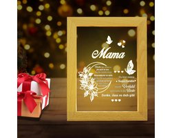 Gepersonaliseerde Fotolijst Nachtlampje Cadeau voor Moederdag en Mama