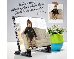 Gepersonaliseerde Fotolijst op Steen - Hartvormig Cadeau met Eigen Foto - Uniek en Duurzaam Souvenir