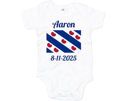 Gepersonaliseerde Friesland romper - baby - 0 tot 3 maanden - gepersonaliseerd