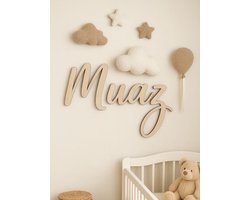 Gepersonaliseerde houten naam – muurdecoratie kinderkamer – baby meisje cadeau – kraamcadeau – houten naam bord – nursery decor – babykamer accessoire – uniek gepersonaliseerd cadeau
