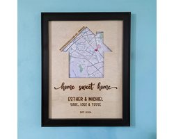 Gepersonaliseerde Ingelijste Plattegrond – Perfect Cadeau voor Nieuwe Woning & Housewarming