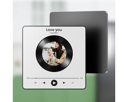 Gepersonaliseerde Muziek Fotocadeau voor Koelkast - Herinneringen op Magneet
