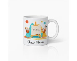 Gepersonaliseerde Schildersmok Met Grappige Tekst - 'F*ck Off! Ik Ben Aan Het Schilderen' - Stoer Cadeau Voor Kunstenaars En Creatievelingen