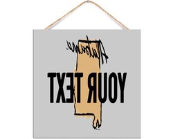Gepersonaliseerde Staten Naam Texas Gevestigde Houten Teken Wall Art Decoratie Grappig Californië Florida Aangepaste Tekstborden Leuke Houten Teken voor Tafel Badkamer Entryway 12x32"