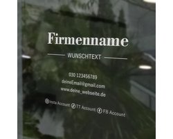 Gepersonaliseerde Stickers - Raamfolie Naam Tekst - Bedrijfsreclame Decoratie - Individueel Vormgegeven - 100 cm