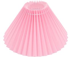 Geplooide Lampenkap voor Tafellamp en Kroonluchter - Roze Vervangingslampenkap 14 x 24 x 24 cm