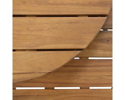 Gepoedercoat Gegalvaniseerd IJzer met Massief Acaciahout, Extra Dikke 8 cm Slipvaste Kussens en Modulaire Ronde Salontafels – Complete XXL Design Eethoek en Zitmeubelen voor Tuin, Terras en Balkon – Roestvrij & Weerbestendig Antracie