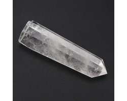 Gepolijste Tuimelstenen - Crystal Stone Wands - Zeshoekig Prisma - Heldere Decoratie - Wit Quartz Ornament - Indoor Fontein Stenen - Zee Glas - 6-7cm .