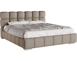 GEPOLSTERD BED Bliss 180 x 200 cm met opbergruimte, lattenbodem en Pocketveringmatras H3 (19 cm hoog)