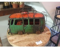 Gerecycled metalen decoratie V.W. Busje | V.W. busje 34x18 H24cm