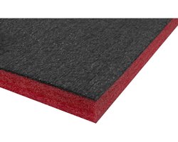Gereedschap Schuim Rubber Inleg - Zwart/Rood Stapelbaar voor Laden en Kisten - 1200x550x30mm