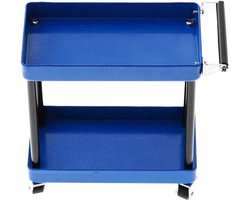 Gereedschap Trolley, eenvoudig te monteren en demonteren winkelwagen plank 2 Tier Fantastisch vakmanschap van formaat voor 1/16 schaalmodel voor het plaatsen van bouten, schroeven(blauw)