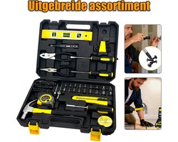 Gereedschapset, 78-Delig Algemeen Huishoudelijk Handgereedschap met Opbergkist, Kleine Gereedschapset voor Thuis