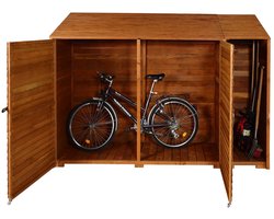 Gereedschapshok MCW-J75, gereedschapskast gereedschapshok, hout gebeitst MVG-gecertificeerd, 180x250x93cm ~ natuurlijke kleur