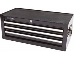 Gereedschapskist / opzetkist 3 laden ZWART