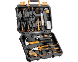Gereedschapskoffer - Basisgereedschapset - Gereedschap - Gereedschapsset - Gemengde gereedschapsset - Voor auto Home Depot en kist - DIY algemene huishoudelijke handgereedschapsset - 100-delig - Geel