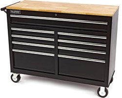 Gereedschapswagen / werkbank 125 cm ZWART