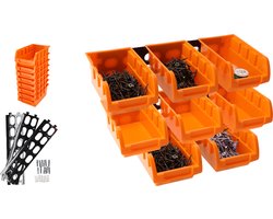 Gereedschapswand Opbergsysteem – 8 Stuks uitschuifbare schuiflades voor schuur, kantoor en keukenkast – Met Bevestigingsmateriaal