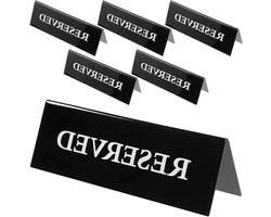 Gereserveerde Tafelborden - Tafeltent Bruiloft Gasten - Zitplaatsen Reserveren - Stabiele Driehoekige Basis - 15 x 5 x 4 cm